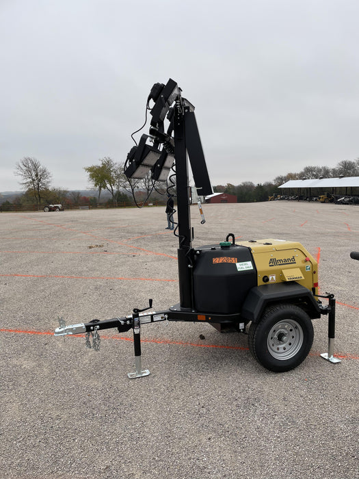 2022 Allmand NLV3GR (4) LED Light Fixture 350W, 23' Vertical Mast, 3kW Prime, Towable, ES Decals, T3