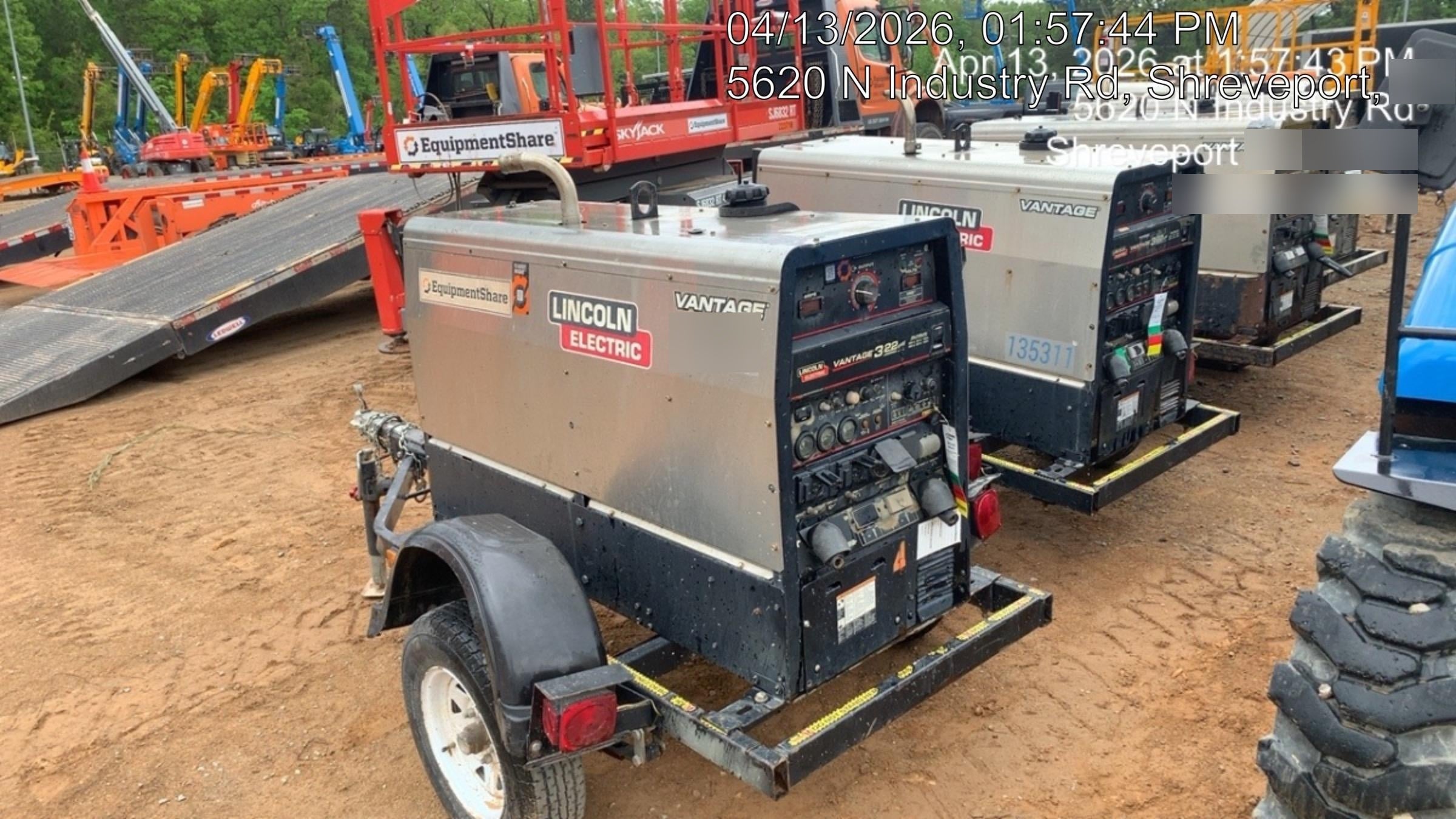 2018 Lincoln Electric Vantage 322 Lincoln Vantage 322 Welder Ready Pak 3 - Vantage 322, Trailer, Fender and light kit, Cable rack