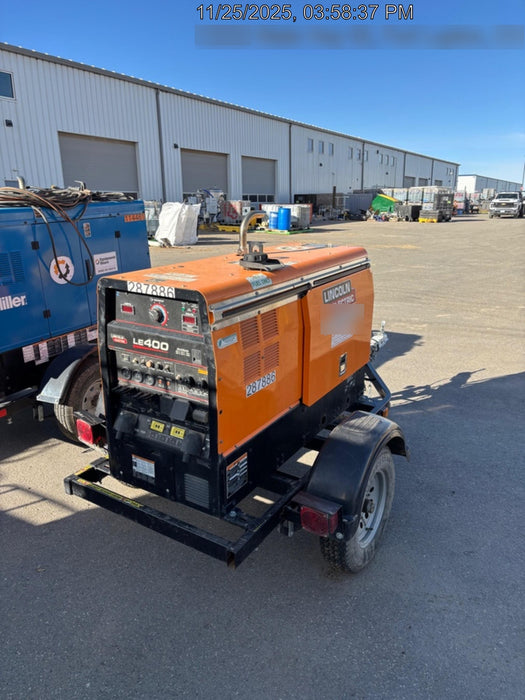 2023 Lincoln Electric LE400 Kubota V1505, Trlr, Cable Rack, Light Kit, ES Decals, T3