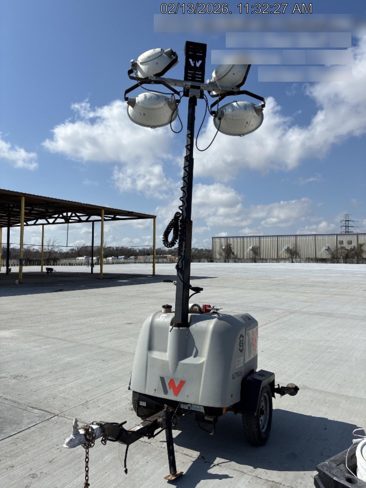 2018 Wacker Neuson LTV6L-MH Wacker Neuson LTV6L Mobile Light Tower w/Fuel Level Sensor Installed
