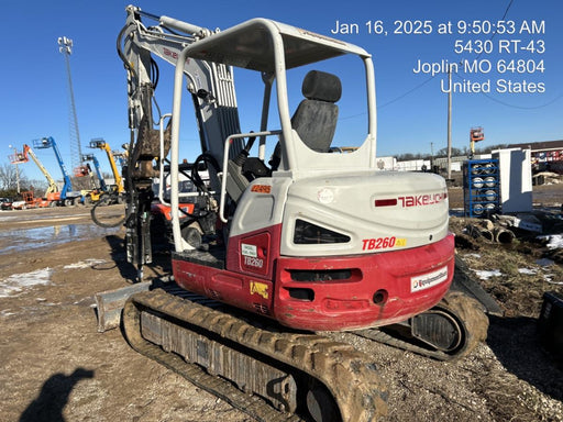 2019 Takeuchi TB260 Takeuchi TB260 Canopy w/Rubber Tracks, Auxiliary Hydraulics, Standard Blade, Manual QC