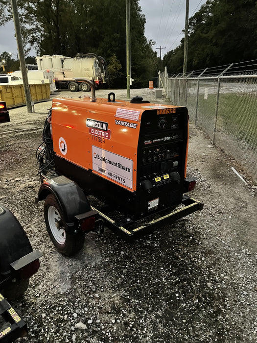 2021 Lincoln Electric Vantage 322 Vantage 322 Ready Pak 3 w/ Decals, ORANGE (includes trailer, cable rack, fender light kit) NO Telematics