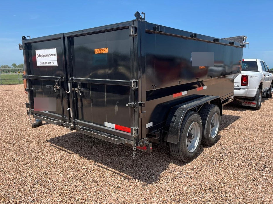 2025 TEXAS PRIDE TRAILERS 14'L x 7'W 5 Cu Yd Trunnion Hydraulic Dump