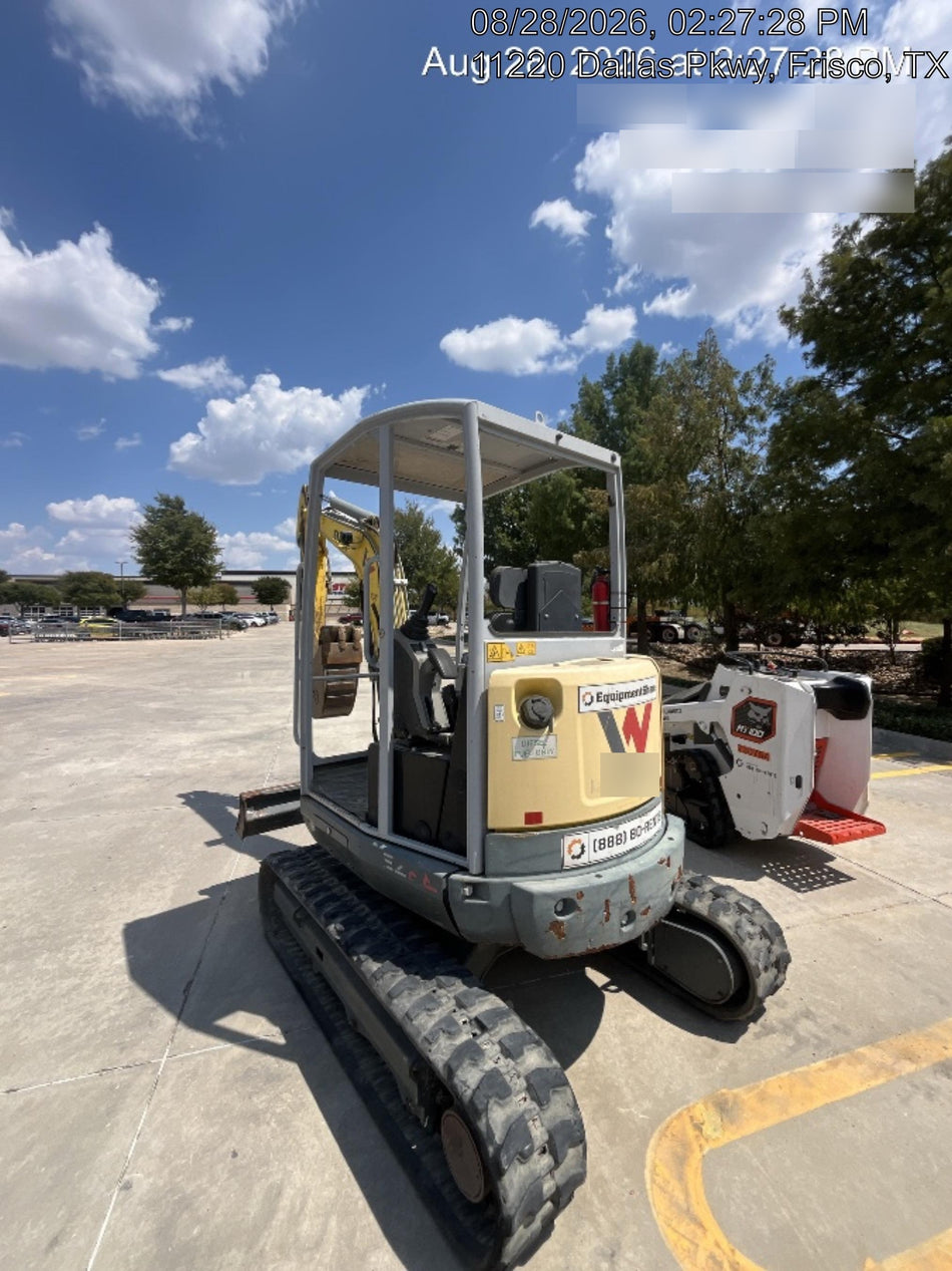 2019 Wacker Neuson EZ26 MX, Trk, Long, Canopy w/Manual Coupler, 3-40mm Pin Kits, 12"/18"/24" Pin on Buckets