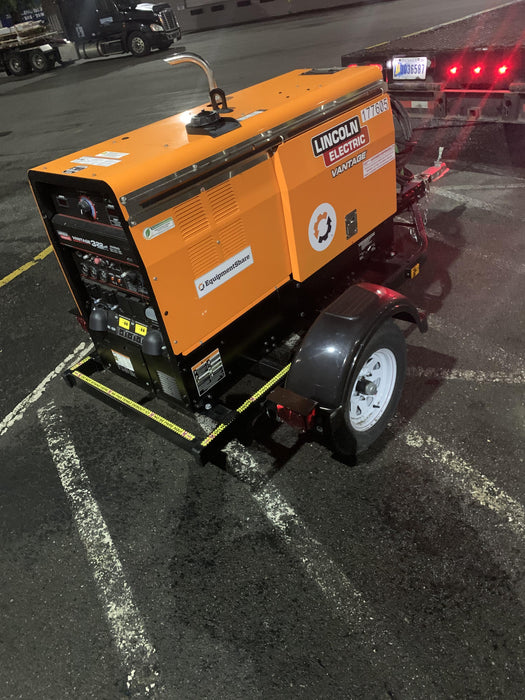 2021 Lincoln Electric Vantage 322 Vantage 322 Ready Pak 3 w/ Decals, ORANGE (includes trailer, cable rack, fender light kit) NO Telematics