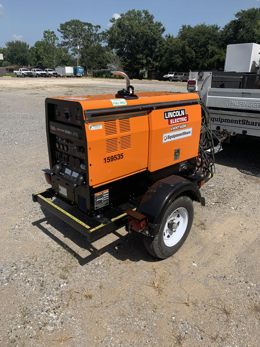 2021 Lincoln Electric Vantage 322 Vantage 322 Ready Pak 3 w/ Decals, ORANGE (includes trailer, cable rack, fender light kit) NO Telematics