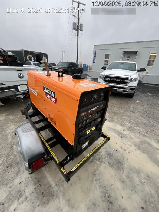 2023 Lincoln Electric LE400 Kubota V1505, Trlr, Cable Rack, Light Kit, ES Decals, T3