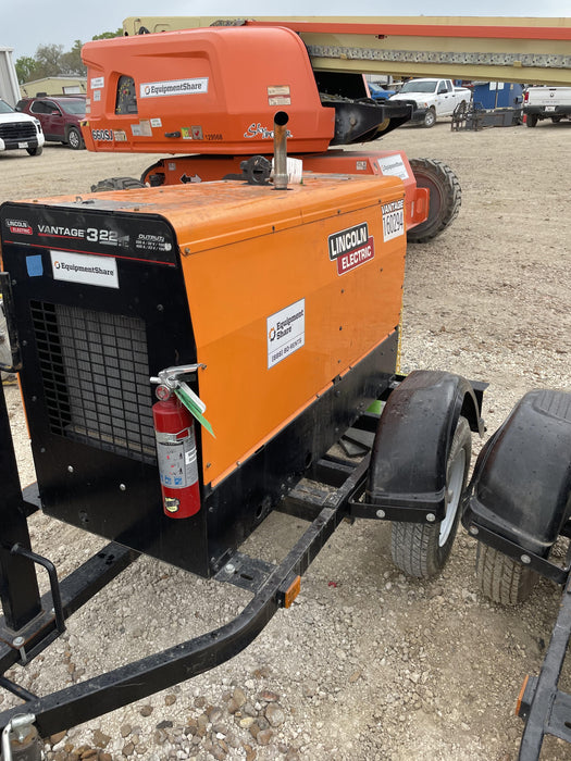 2021 Lincoln Electric Vantage 322 Vantage 322 Ready Pak 3 w/ Decals, ORANGE (includes trailer, cable rack, fender light kit) NO Telematics