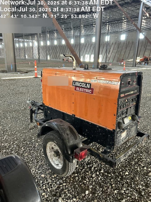 2021 Lincoln Electric Vantage 322 Vantage 322 Ready Pak 3 w/ Decals, ORANGE (includes trailer, cable rack, fender light kit) NO Telematics