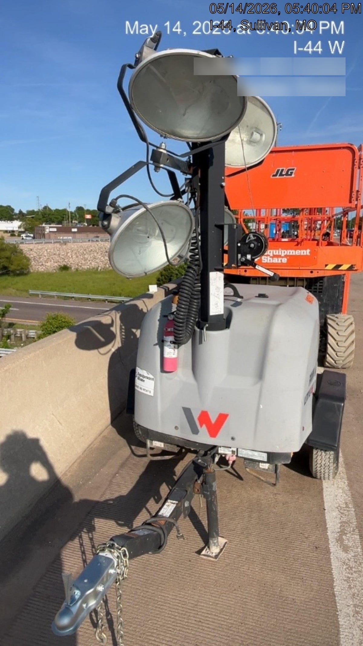 2019 Wacker Neuson LTV6L-MH Wacker Neuson LTV6L Mobile Light Tower w/Fuel Level Sensor Installed