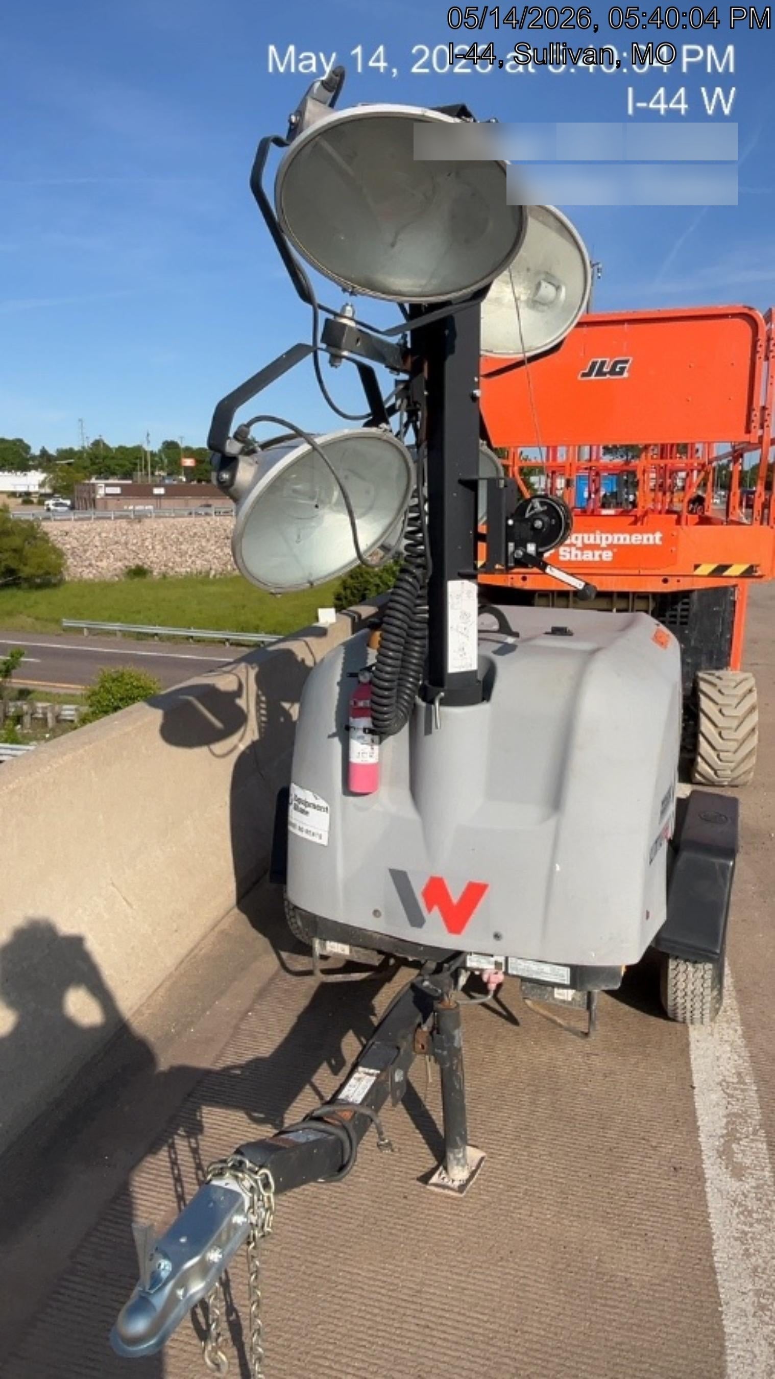 2019 Wacker Neuson LTV6L-MH Wacker Neuson LTV6L Mobile Light Tower w/Fuel Level Sensor Installed