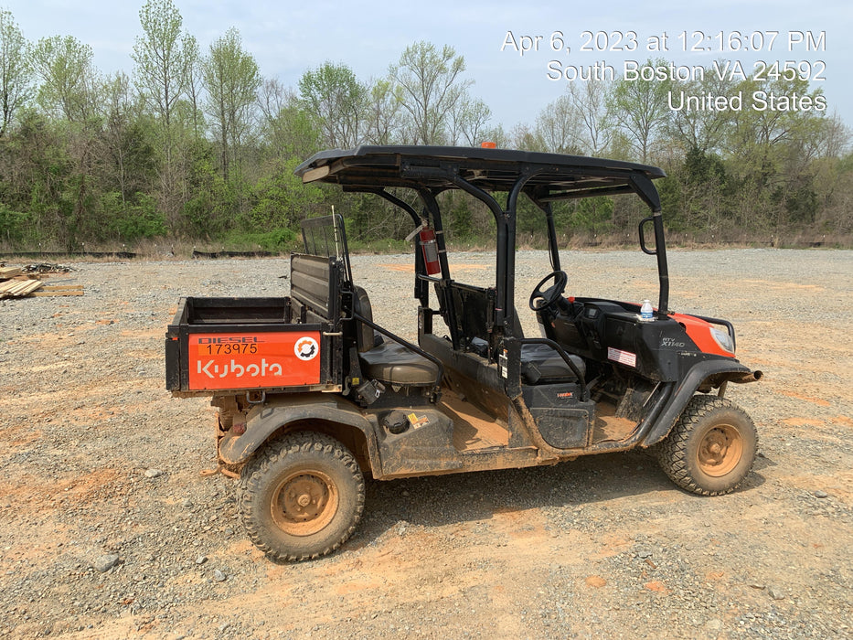 2021 Kubota RTV-X1140W-H Plastic Canopy, Windshield Acrylic Clear, LED Strobe Light, Wire Harness Kit, Back up Alarm