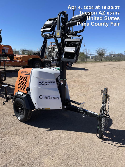 2024 Generac MLT2 Diesel, Flex Switch 120V Input, Powerzone Controller, 
(4) 320W LED Lights, 4kW Generator, 39.9 Gal Fuel Tank, 2" Ball, T3