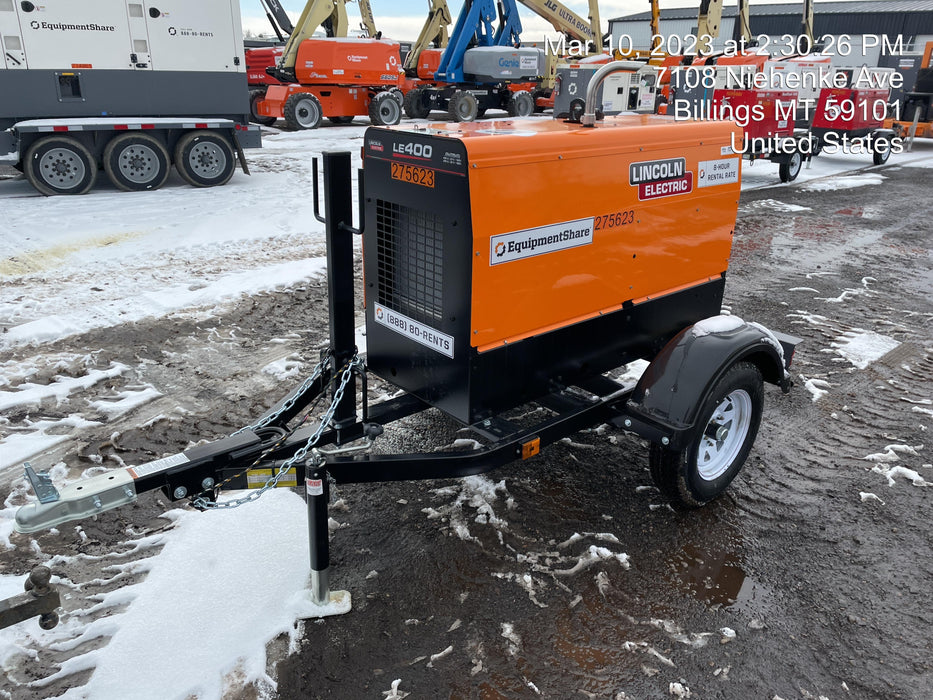 2022 Lincoln Electric LE400 Kubota V1505, Trlr, Cable Rack, Light Kit, ES Decals, T3