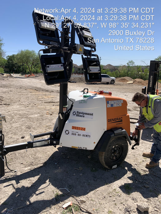 2024 Generac MLT2 Diesel, Flex Switch 120V Input, Powerzone Controller, 
(4) 320W LED Lights, 4kW Generator, 39.9 Gal Fuel Tank, 2" Ball, T3