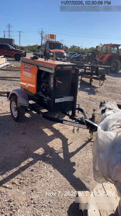 2022 Lincoln Electric LE400 Kubota V1505, Trlr, Cable Rack, Light Kit, ES Decals, T3