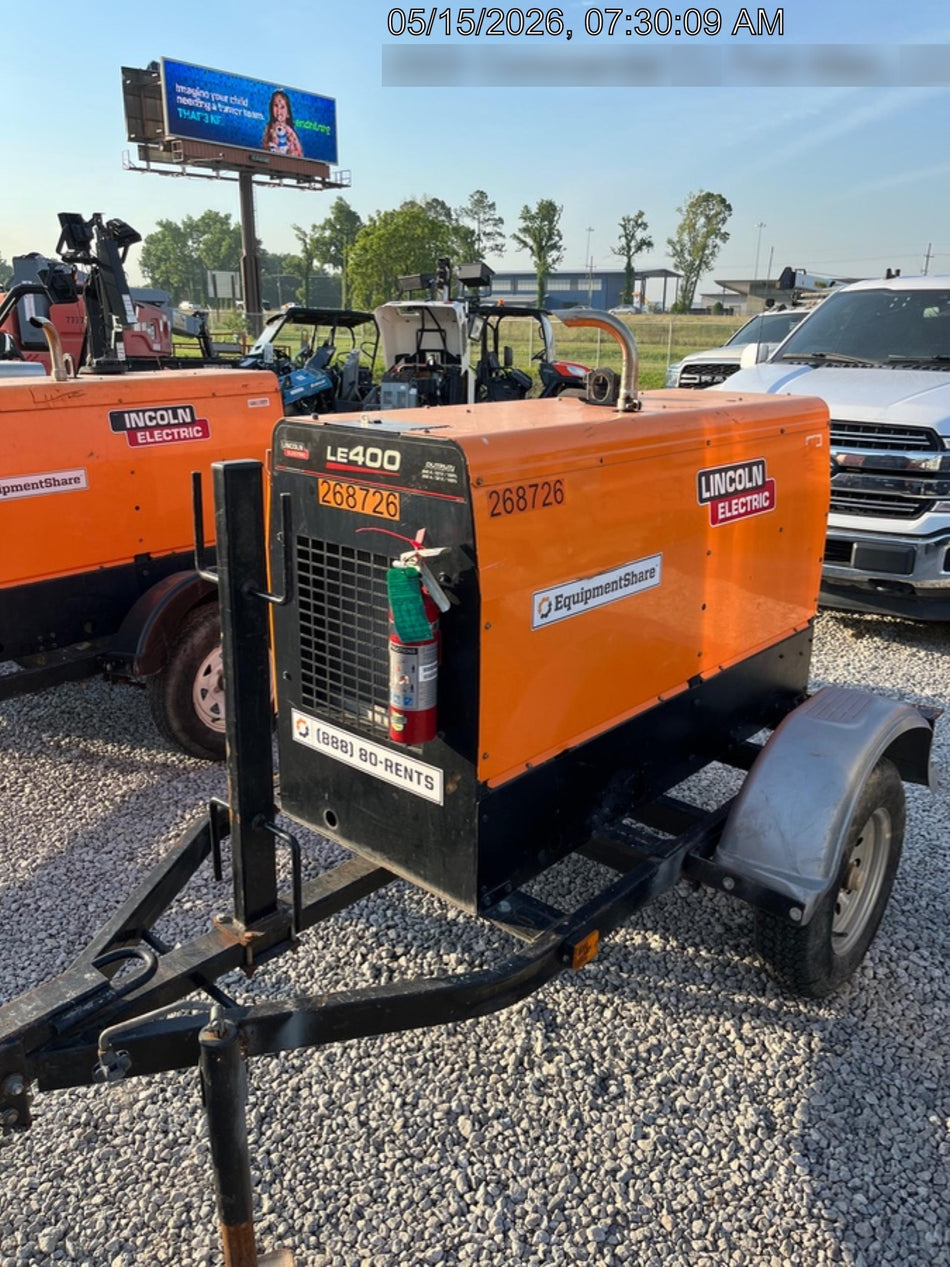 2022 Lincoln Electric LE400 Kubota V1505, Trlr, Cable Rack, Light Kit, ES Decals, T3