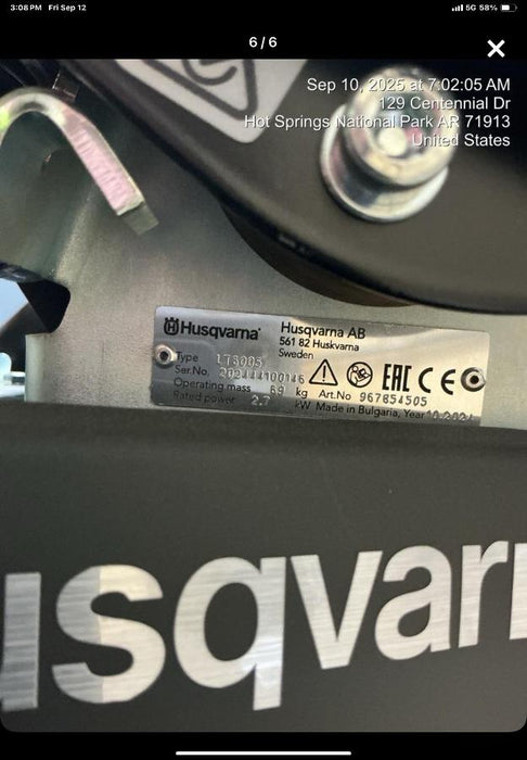 2025 HUSQVARNA LT6005