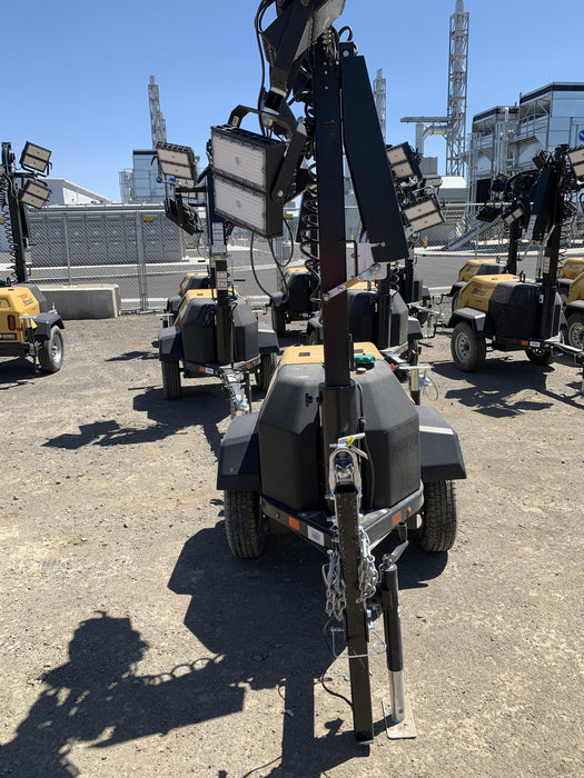 2020 Allmand NLV3GR (4) LED Light Fixture 350W, 23' Vertical Mast, 3kW Prime, Towable, Deep Sea L401, Leveling Jacks, Yanmar T4F 5.8hp