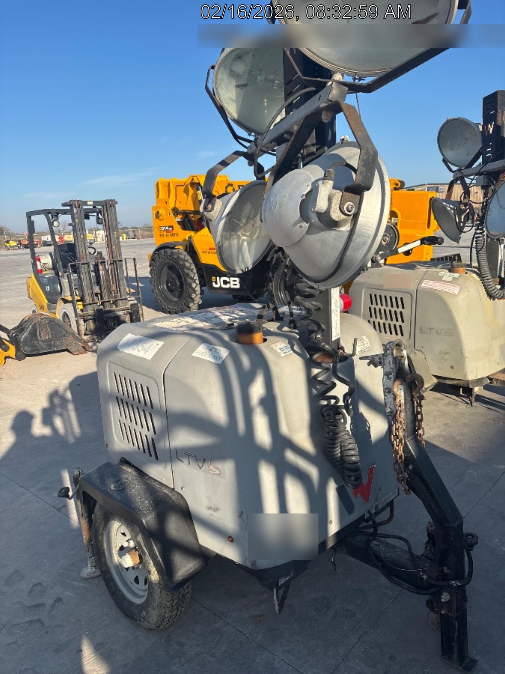 2018 Wacker Neuson LTV6K-MH Wacker Neuson LTV6K Mobile Light Tower w/Fuel Level Sensor Installed, Trailer VIN 5XFLV0416JM004545