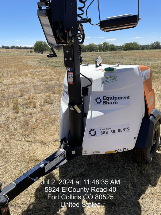 2023 Generac MLT2 Diesel, Flex Switch 120V Input, Powerzone Controller, 
(4) 320W LED Lights, 4kW Generator, 39.9 Gal Fuel Tank, 2" Ball, T3