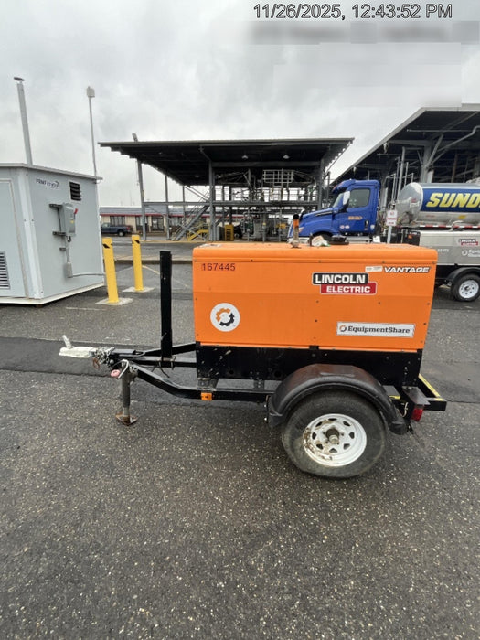 2021 Lincoln Electric Vantage 322 Vantage 322 Ready Pak 3 w/ Decals, ORANGE (includes trailer, cable rack, fender light kit) NO Telematics