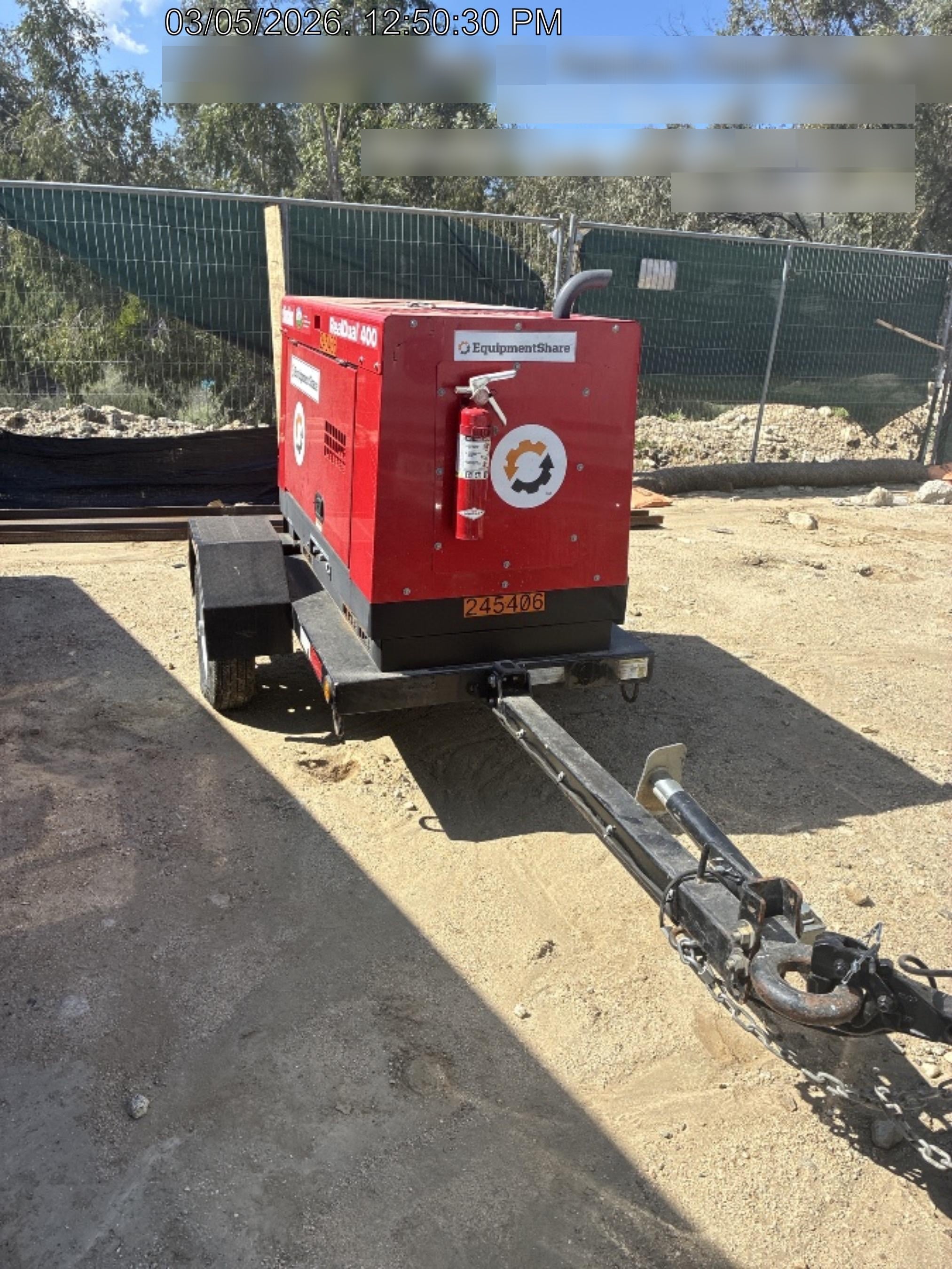 2022 Shindaiwa DGW400MDL Kubota D902 Engine, 23 HP, Dual Op Welder, Wire, Arc, Droop Stick, Tig, and CC Stick Functionality, Simulphase, 3 Phase and 1 Phase Gen Output, Single Axle NB Trlr, Slr Trckl Chrg 12V 12W, Fire Ext