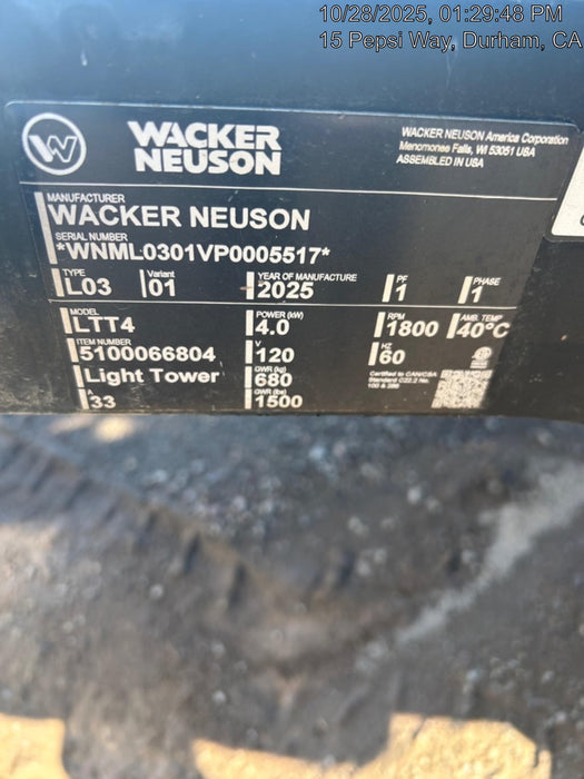 2025 WACKER NEUSON LTT4
