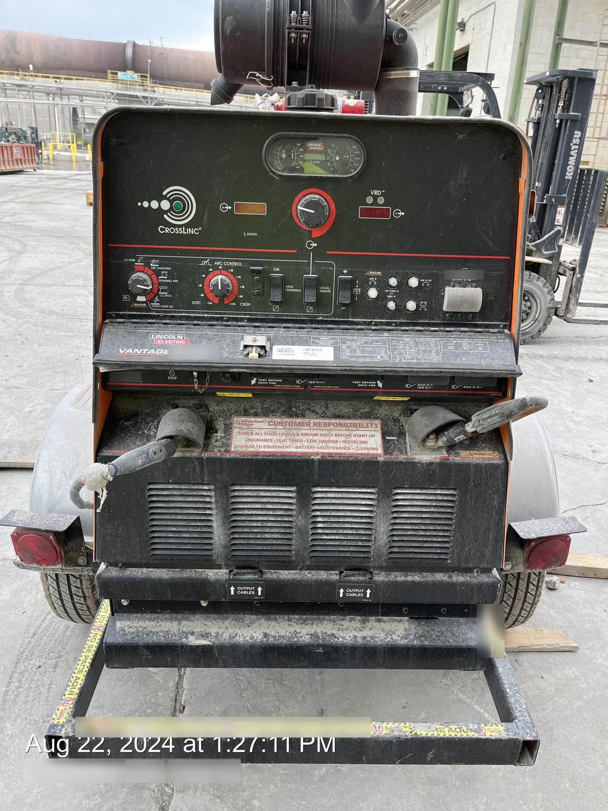 2022 Lincoln Electric Vantage 549X Crosslink Technology, Trailer Mounted, ES Decals, T3