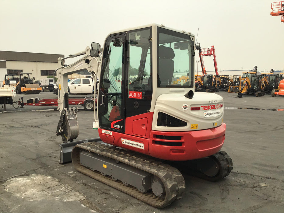 2020 Takeuchi TB250-2C Cab/Heat/Air, Rubber Tracks, Manual TAG QC