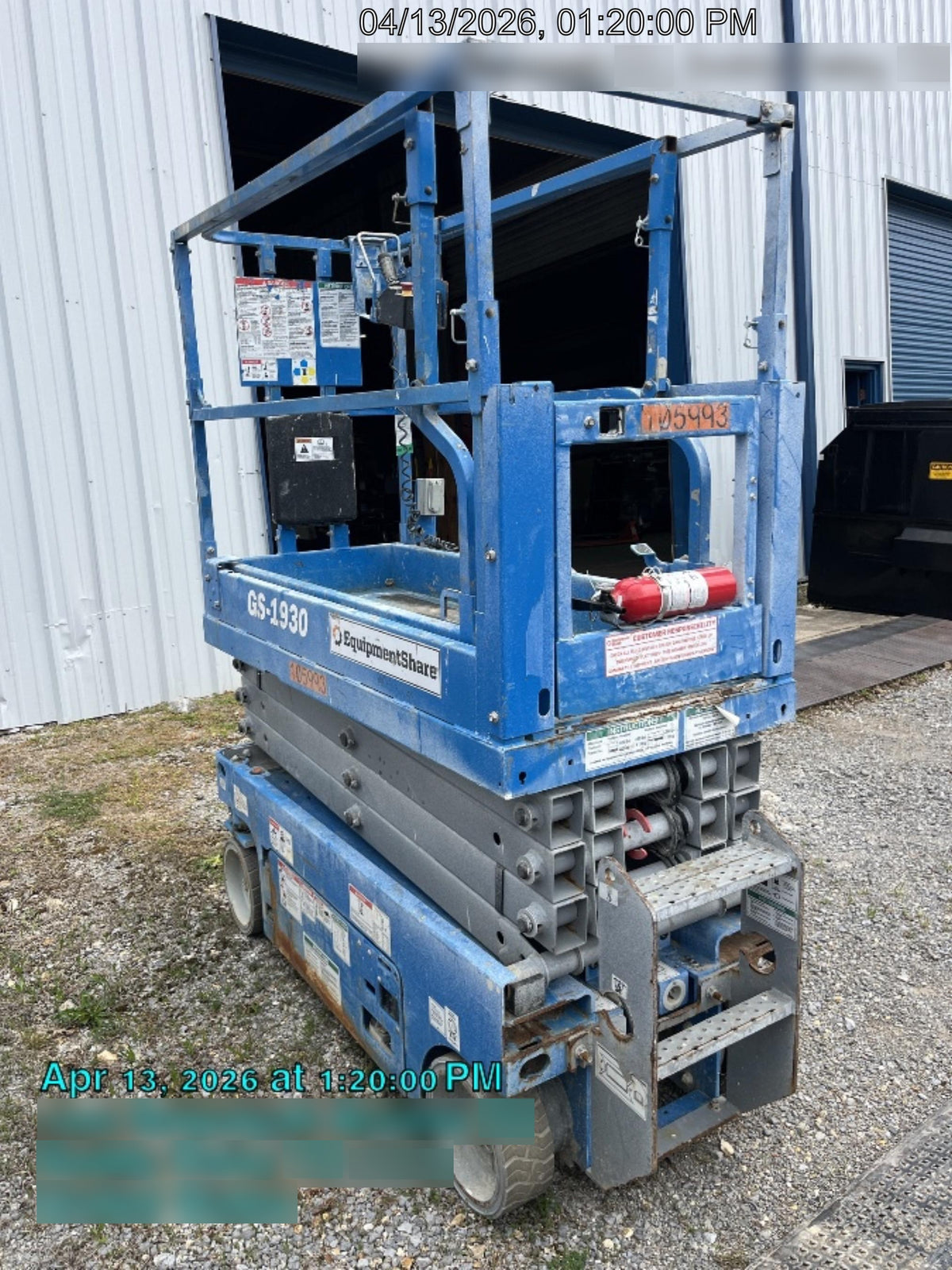 2020 Genie GS-1930 Solid Non Marking Tires, Beacon, Folding rails with half height swing gate