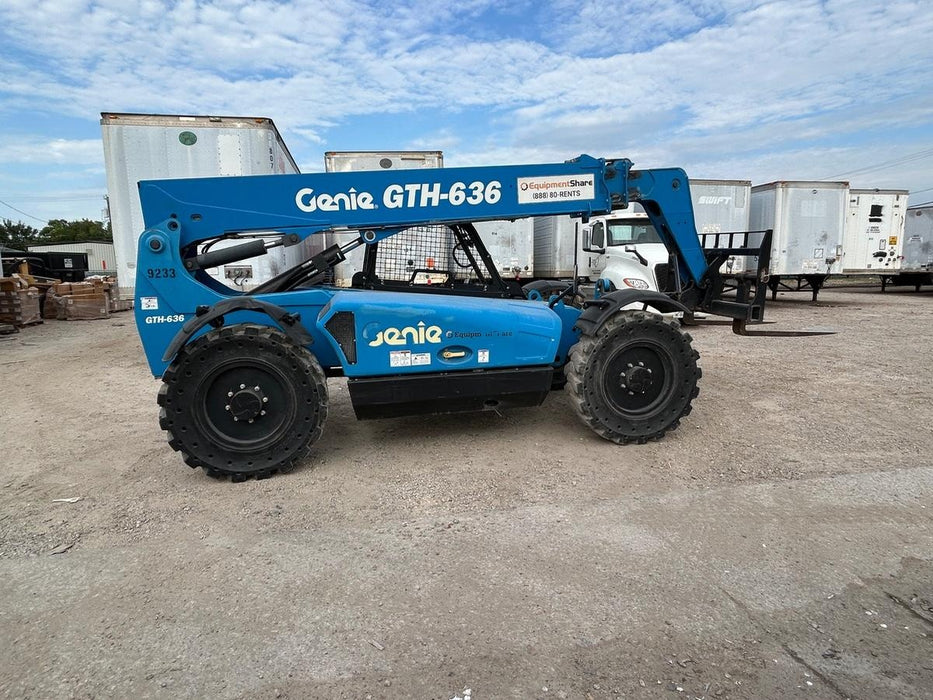 2018 Genie GTH-636 Genie GTH-636 w/Open ROPS, Solid Tires, Work Light/Beacon, 48" Carriage and Forks