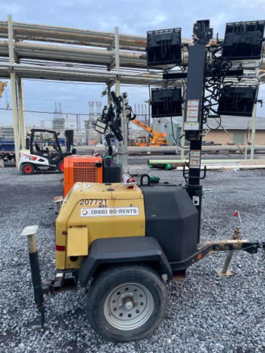 2022 Allmand NLV3GR (4) LED Light Fixture 350W, 23' Vertical Mast, 3kW Prime, Towable, Deep Sea L401, Leveling Jacks, Yanmar T4F 5.8hp