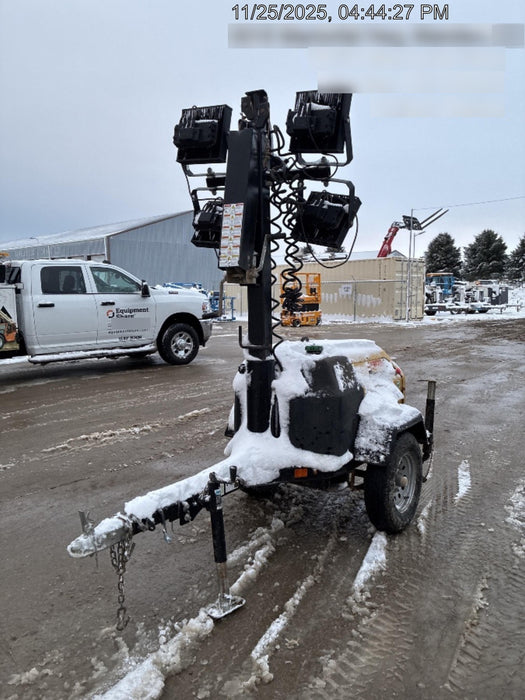 2022 Allmand NLV3GR (4) LED Light Fixture 350W, 23' Vertical Mast, 3kW Prime, Towable, ES Decals, T3