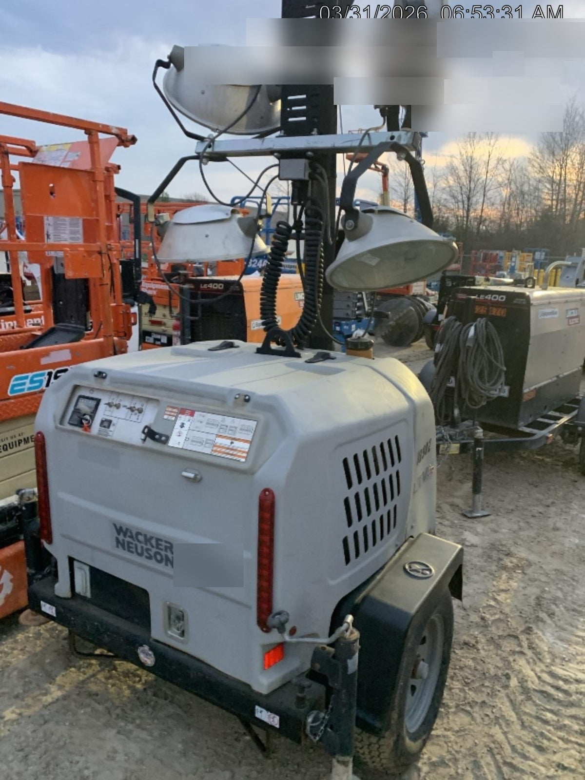 2018 Wacker Neuson LTV6L-MH Wacker Neuson LTV6L Mobile Light Tower w/Fuel Level Sensor Installed