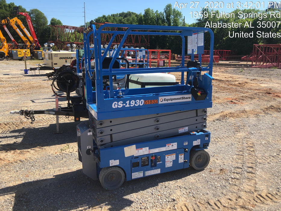 2019 Genie GS-1930 Fixed Rails with Chain Entry