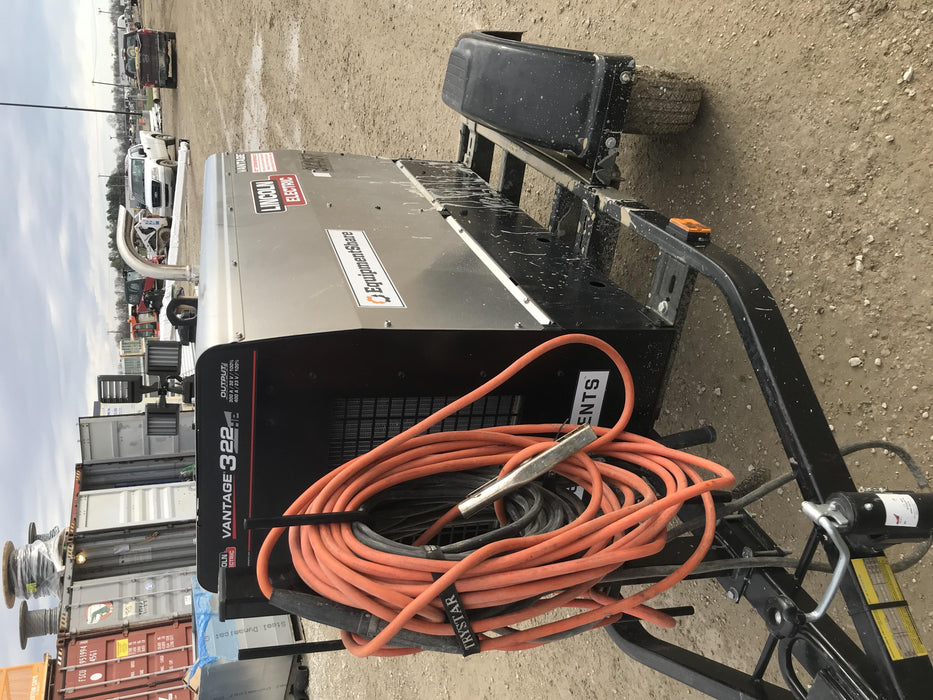 2019 Lincoln Electric Vantage 322 Ready-Pak 3, Two Wheel Trailer, Fender and Light Kit, Cable Rack