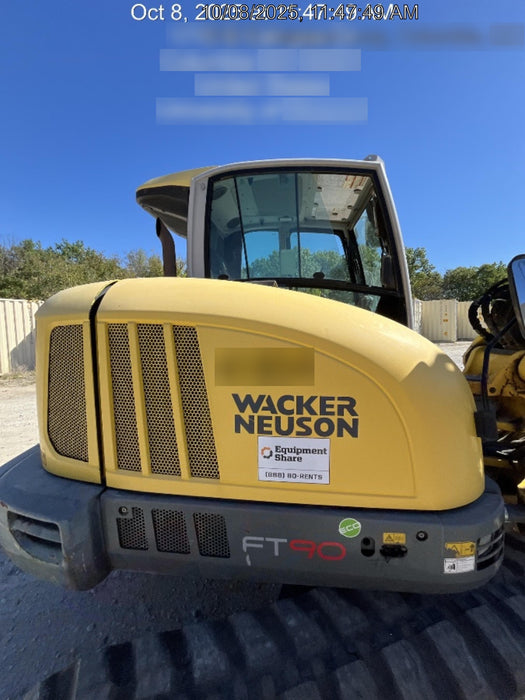 Wacker Neuson ET90 Cab, Long Dipperstick, Track, Bucket