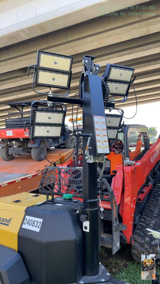 2022 Allmand NLV3GR (4) LED Light Fixture 350W, 23' Vertical Mast, 3kW Prime, Towable, Deep Sea L401, Leveling Jacks, Yanmar T4F 5.8hp