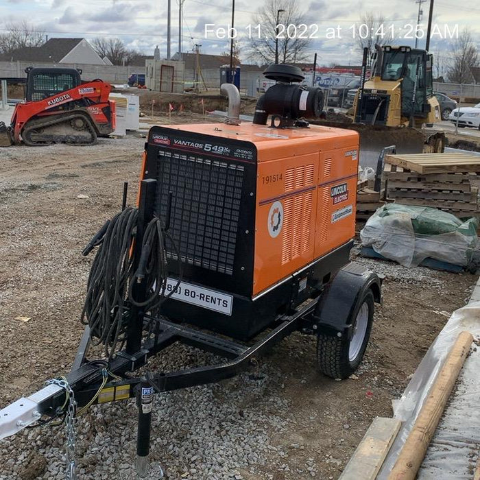 2021 Lincoln Electric Vantage 549X Ready Pak 3, ORANGE (includes trailer, cable rack, fender light kit)