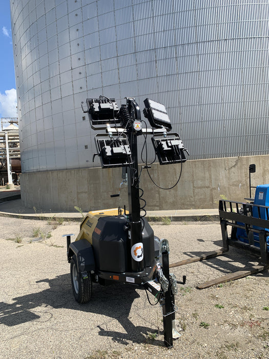 2022 Allmand NLV3GR (4) LED Light Fixture 350W, 23' Vertical Mast, 3kW Prime, Towable, ES Decals, T3