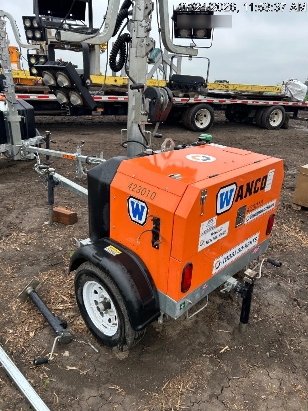 2024 Wanco WLTT-4MM4K Diesel, Deep Sea Controller, Shore Power Plug, Auto Start, (4) 350W LED Floodlights, 4kW Generator, 60 Gal Fuel Tank, 2" Ball, T3