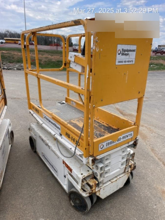 Custom Equipment HB-1430 <ul>
 <li>Hy-Brid Scissor Lift</li>
  <li>Platform capacity up to 670 lbs.</li>
  <li>Working height up to 20 ft</li>
  <li>Weighs under 1,700 lbs.</li>
  <li>Non-marking wheels </li>
</ul>