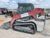 2019 Takeuchi TL10V2-CR Cab/Heat/AC, Rubber Tracks, Backup Alarm, Front & rear working Lights, Auxiliary Hydraulics, 2 Speed Travel, Engine Monitoring System, Hydraulic universal quick hitch w/76" HD smooth dirt bucket with bolt-on edge, 20.3 cubic feet capacity, 48" Pallet forks and frame