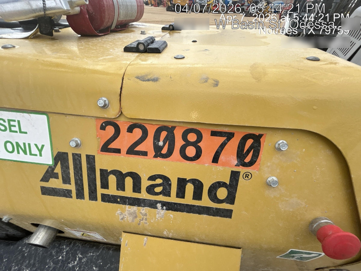 2022 Allmand NLV3GR (4) LED Light Fixture 350W, 23' Vertical Mast, 3kW Prime, Towable, Deep Sea L401, Leveling Jacks, Yanmar T4F 5.8hp