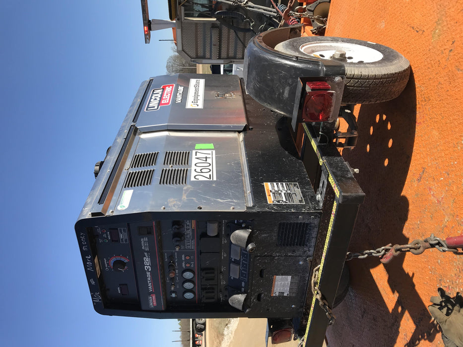 2019 Lincoln Electric Vantage 322 Lincoln Vantage 322 Welder w/Trailer, Light Kit, Cable Rack