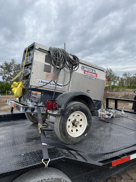 2019 Lincoln Electric Vantage 322 Welder Ready-Pak 3, Two wheel trailer, Fender and Light kit, Cable Rack