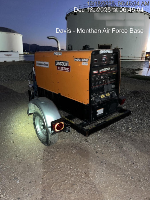 2022 Lincoln Electric LE400 Kubota V1505, Trlr, Cable Rack, Light Kit, ES Decals, T3