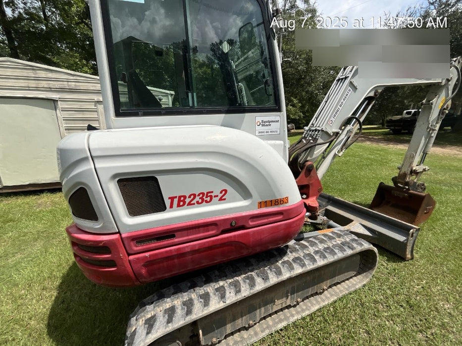 2020 Takeuchi TB-235-2CR Cab/Heat/Air, Rubber Tracks, Manual TAG QC