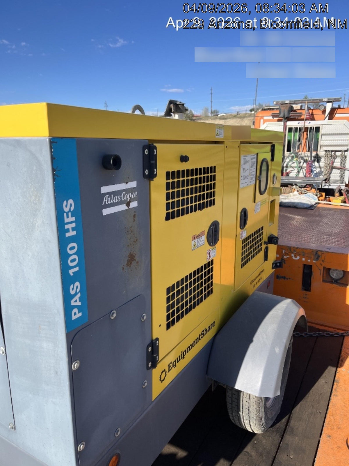 2021 ATLAS COPCO PAS 100 HF CS Enclosed
